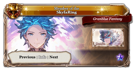 An example of the widget, featuring Gran and Seox's Mask Bleu Clair outfit