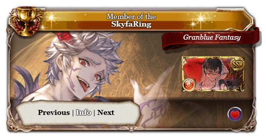 An example of the widget, featuring Gran and Belial (Summer)